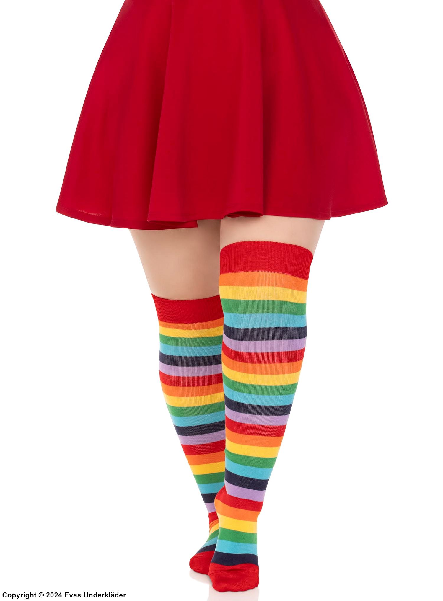 Stockings, bunte Streifen, Plus Size